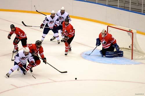 Menor que a Ice Dome, a Shayba é uma instalação temporária, pensada para as disputas iniciais do torneio olímpico de hóquei / Foto: Divulgação Sochi 2014